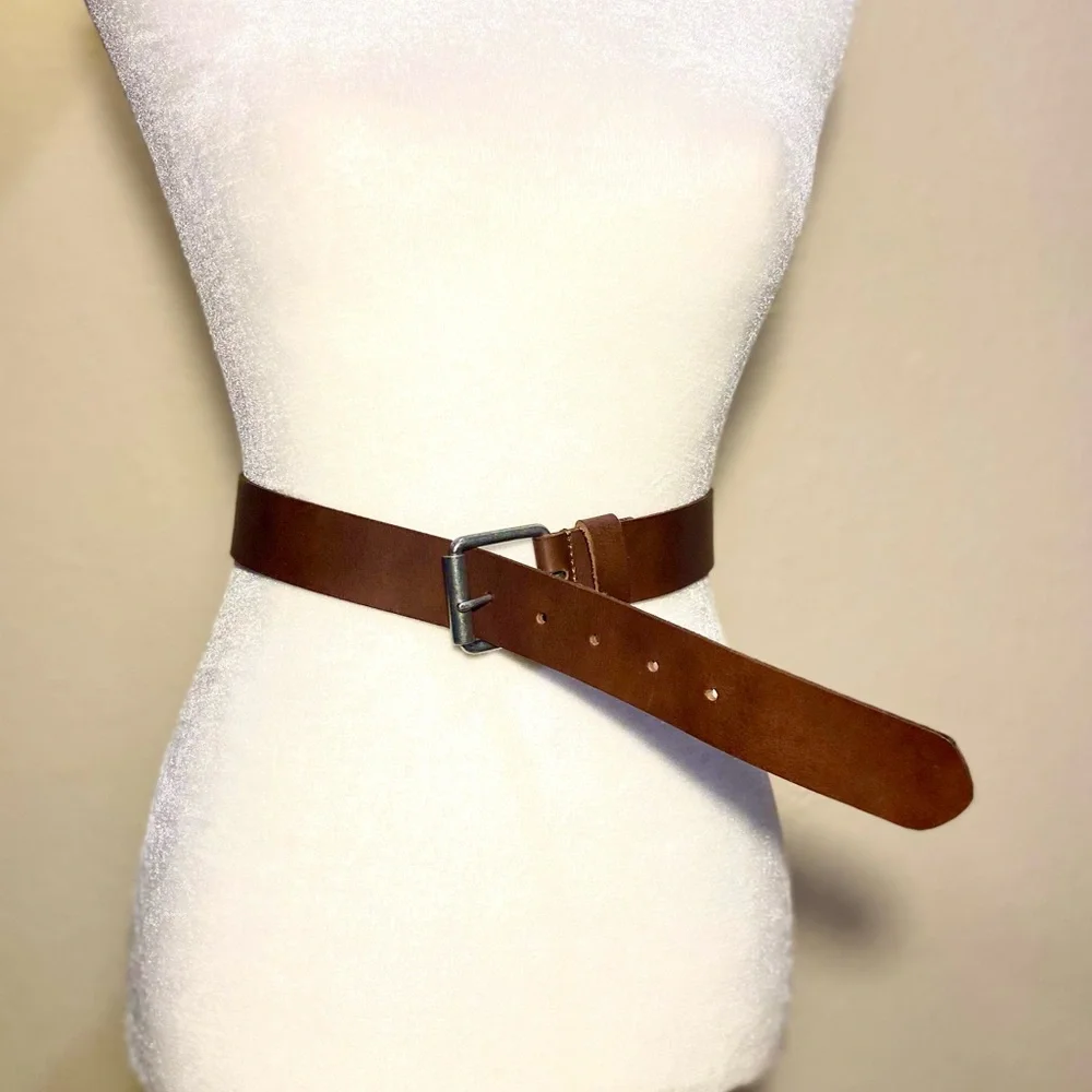 Genuine Leather Brown Belt Classic Size 44